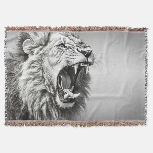 Roar of a Lion  Throw Blanket (Front)
