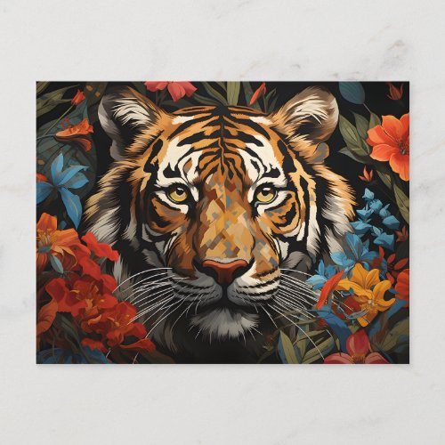Roar of Majesty Captivating Tiger_Inspired Postcard