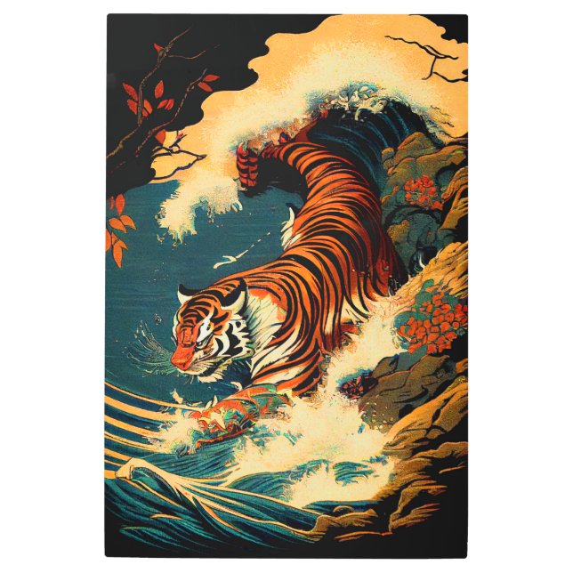 Roar of the Dragon, Strength of the Tiger Metal Print (Front)