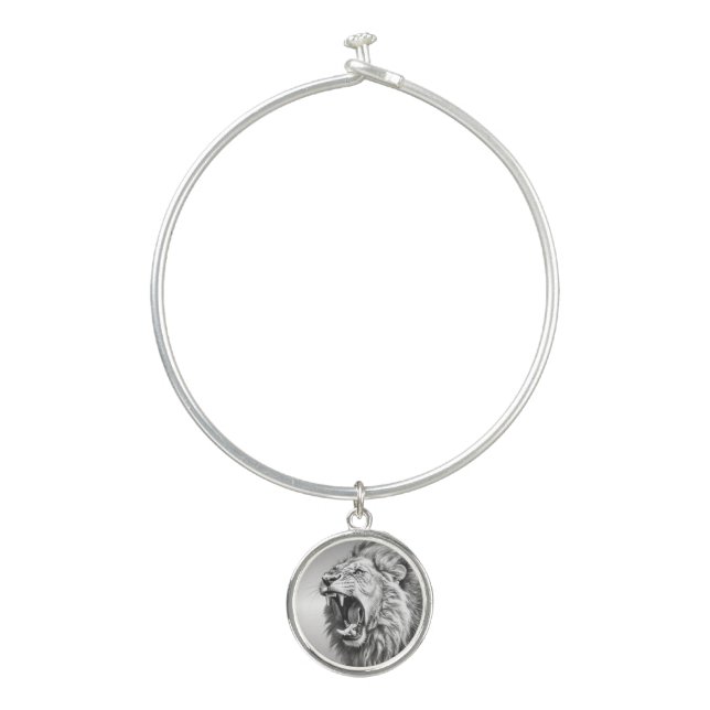 Roar of the Lion  Bangle Bracelet (Front)