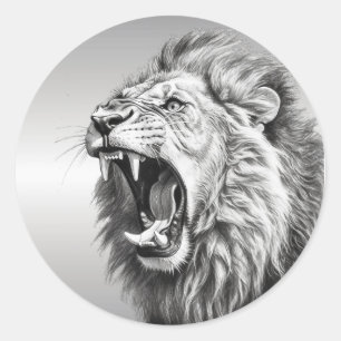 Roar of the Lion  Classic Round Sticker