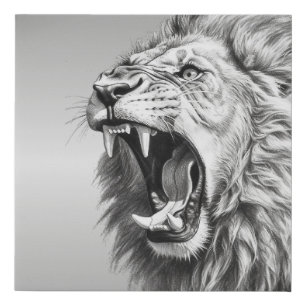 Roar of the Lion  Faux Canvas Print