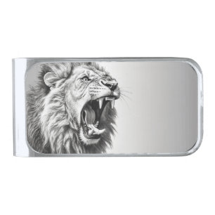 Roar of the Lion Guards Your Money Silver Finish Money Clip