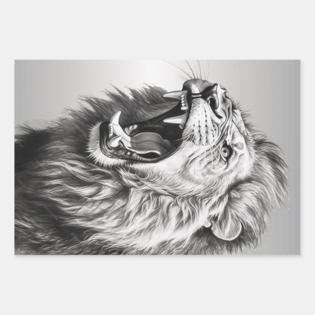 Roar of the Lion  Wrapping Paper Sheets (Front)