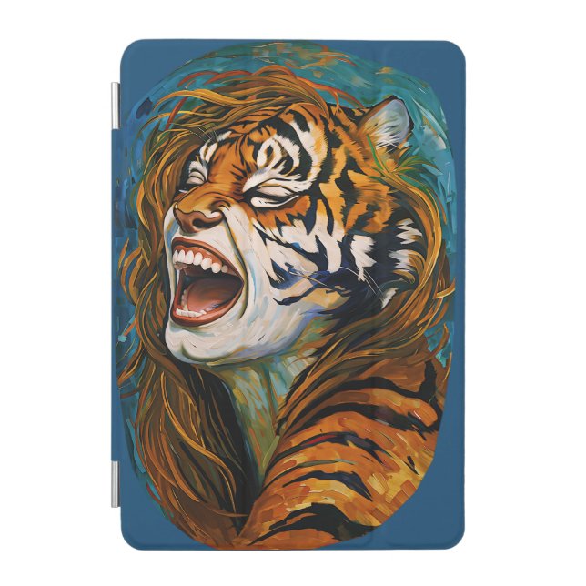 Roar of the Wild Heart – Colourful Tigress      iPad Mini Cover (Front)