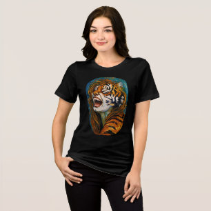 Roar of the Wild Heart – Colourful Tigress      Tri-Blend Shirt
