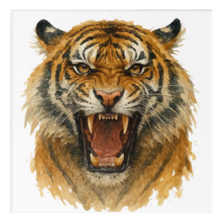 Roar of the Wild: Strength in Every Stripe Acrylic Print