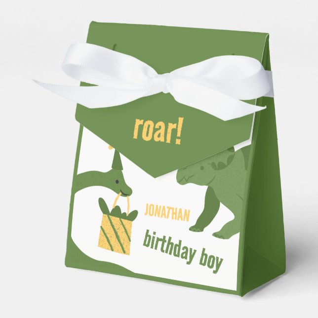 Roar Party Animals Birthday Favor Boxes (Front Side)