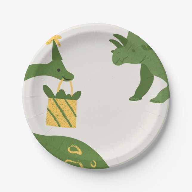 Roar Party Animals Birthday Paper Plates (Front)