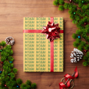 Roar Party Animals Birthday Wrapping Paper