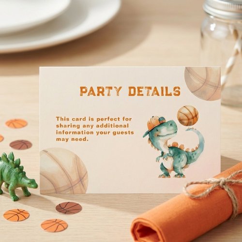 Roar & Score Basketball Dino Boy Birthday Party