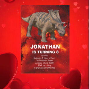 Roar-some Dinosaur Birthday Party Invitation