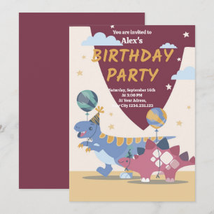Roar-Some Dinosaur Birthday Party Invitation Fun S