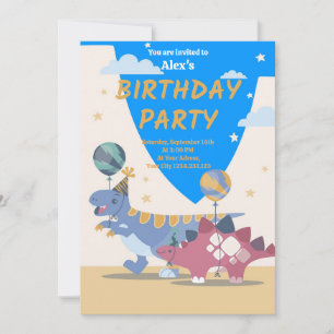 Roar-Some Dinosaur Birthday Party Invitation Fun S