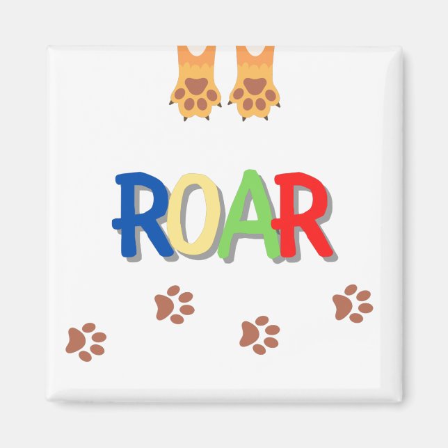Roar Square Magnet (Front)