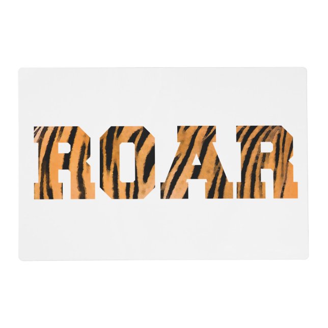 ROAR Tiger Print Text Design Placemat (Back)