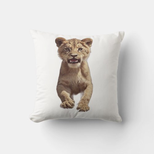 Roarful Reveries Whimsical Lion Cub Pillow Design