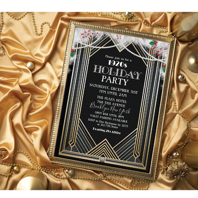 Roaring 20s 1920s Holiday Party Invitation (Creator Uploaded)