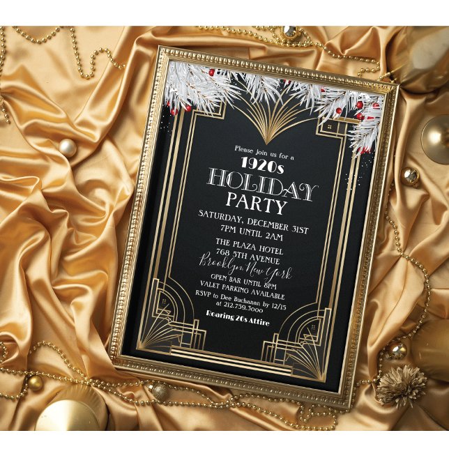 Roaring 20s 1920s Holiday Party Invitation (Creator Uploaded)