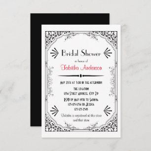 Roaring 20s - 3x5 Bridal Shower Invitation