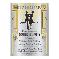 Roaring 20's Art Deco Charleston Party Invitation