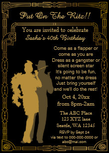 roaring 20s invitations zazzle