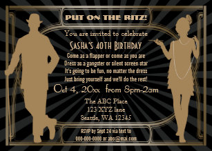 roaring twenties invitations zazzle