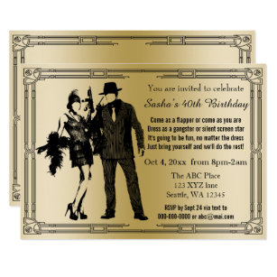 roaring 20s invitations zazzle