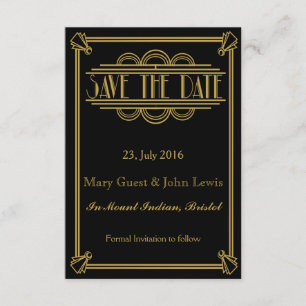 Roaring 20's Art Deco Gatsby Save The Date