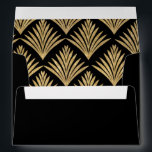 Roaring 20s art deco Great Gatsby Black Gold Envelope<br><div class="desc">Roaring 20s art deco Great Gatsby Black Gold envelope</div>