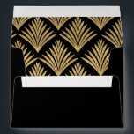 Roaring 20s art deco Great Gatsby Black Gold Envelope<br><div class="desc">Roaring 20s art deco Great Gatsby Black Gold envelope</div>