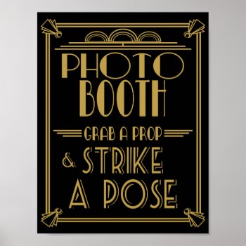Roaring 20's Art Deco Photo Booth Print by TheArtyApples at Zazzle