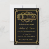 Roaring 20's Art Deco wedding Invitation | Zazzle