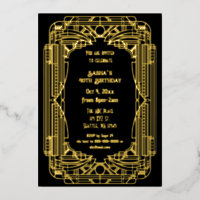 Roaring 20s art great Gatsby Art Deco Birthday
