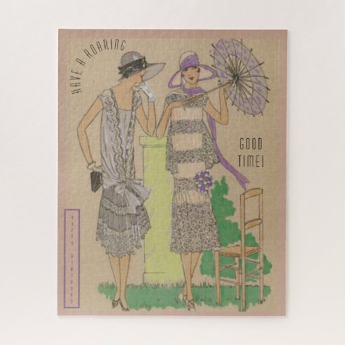 Roaring 20s Birthday Flappers Jigsaw Puzzle