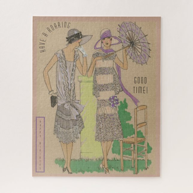 Roaring 20's Birthday Flappers Jigsaw Puzzle (Vertical)