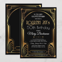 Roaring 20s Birthday Invitation