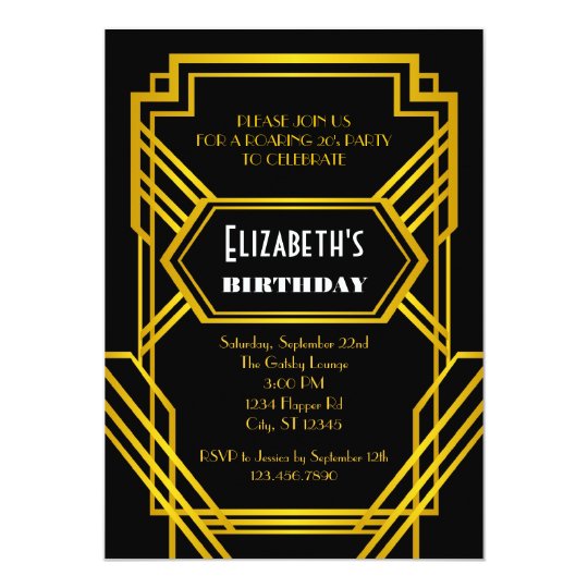 Roaring 20's Birthday Invitation | Zazzle.com