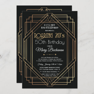 Roaring 20s Birthday Invitation
