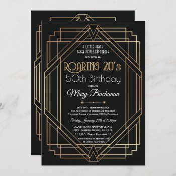 Roaring 20s Birthday Invitation by PaperandPomp at Zazzle