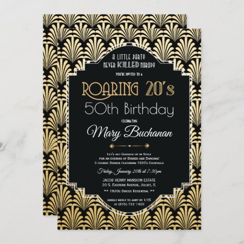 Roaring 20s Birthday Invitation