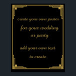 Roaring 20's Create your own poster sign<br><div class="desc">Roaring 20's Create your own poster sign</div>