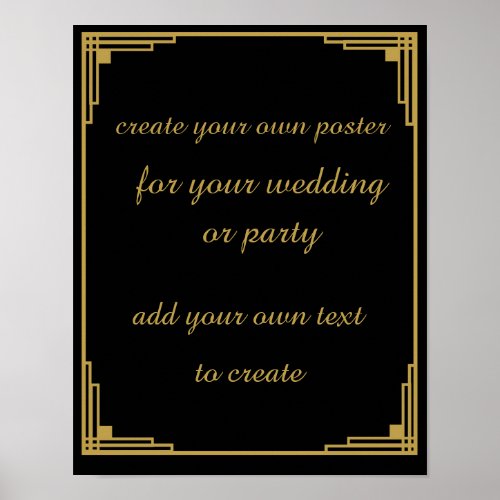 Roaring 20s Create your own poster sign