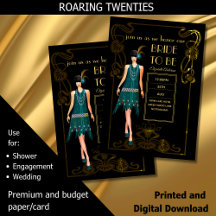 Roaring 20s Flapper Art Deco Gatsby Bridal Shower