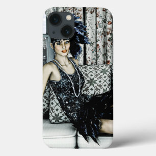 Roaring 20s Flapper Fashion Art Illustration iPhone 13 Case