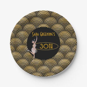 Roaring 20's Flapper Twenties Great Gatsby 1920 Paper Plates