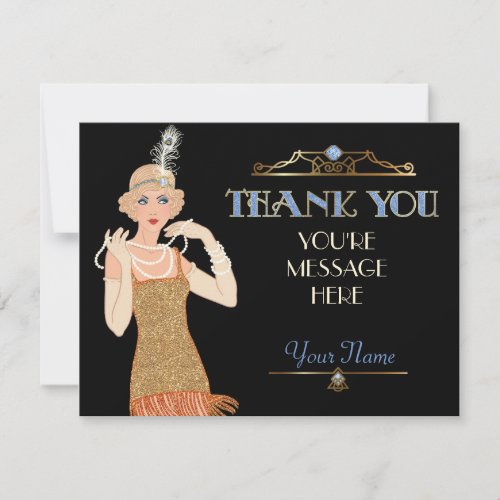 Roaring 20s Fringe Dress Feather Flapper Thank You