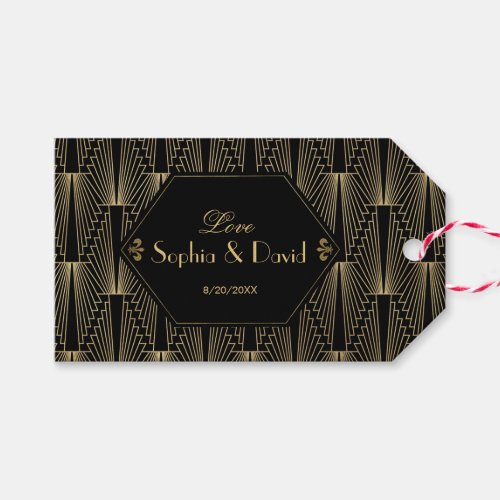 Roaring 20s Great Gatsby 1920s Art Deco Wedding Gift Tags