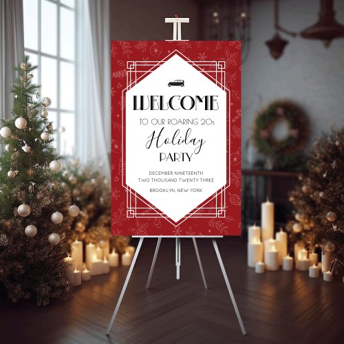 Roaring 20s Holiday Welcome Sign Foam Boards