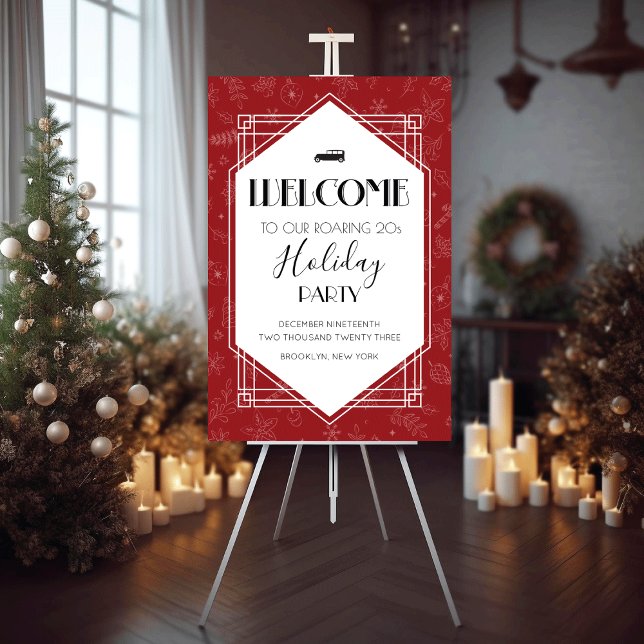 Roaring 20s Holiday Welcome Sign Foam Boards (Creator Uploaded)